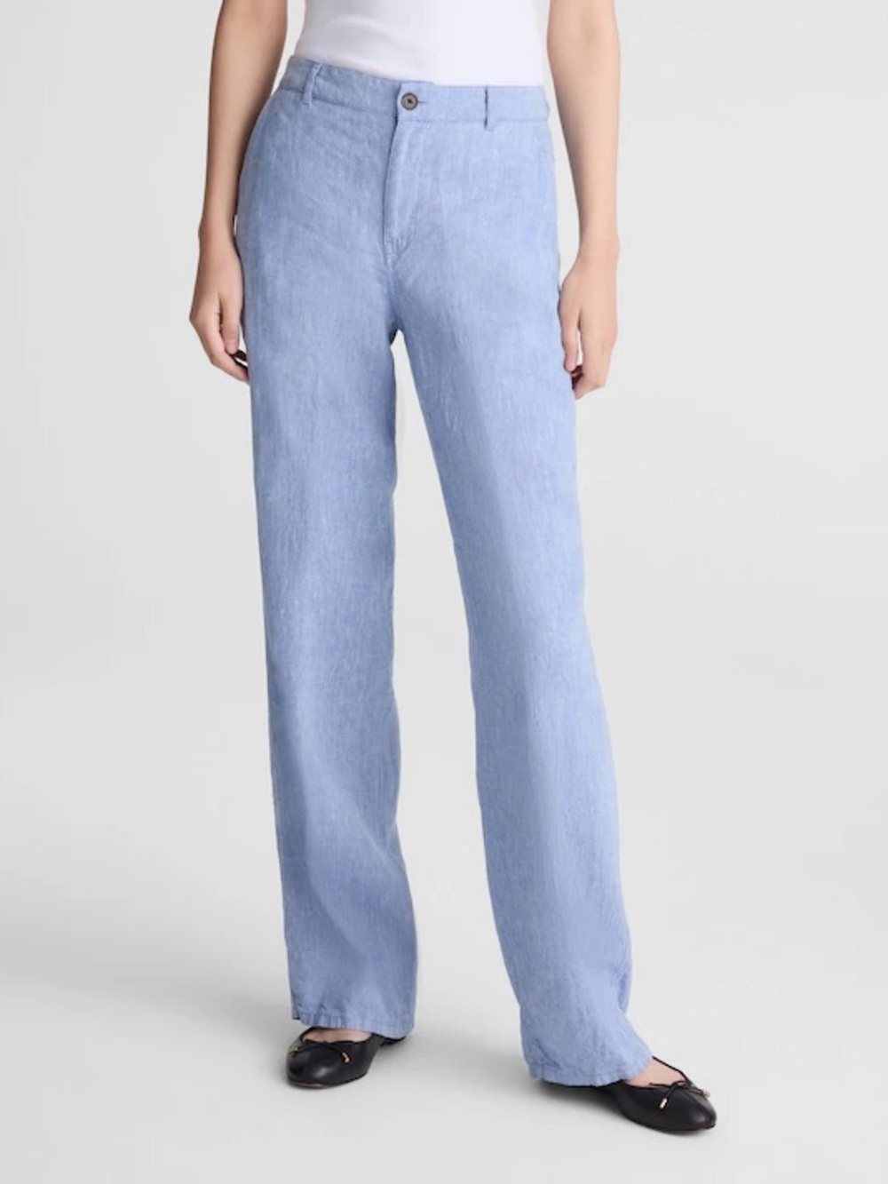 Madewell, The Zoe Relaxed‎ Straight Pant in 100% Linen, Size 10